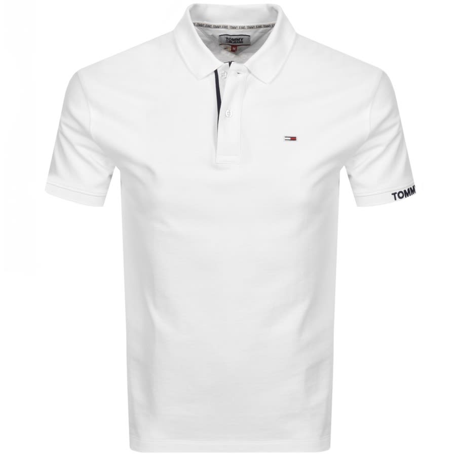 Alternative Image for ProductTommy Jeans Logo Short Sleeve Polo T Shirt White1